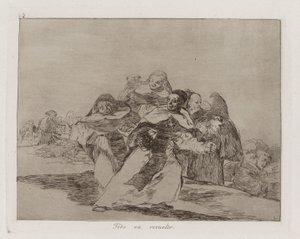 Allt är häftigt, tavla 42 från The Disasters of War av Francisco de Goya