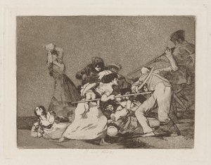 Y son fieras (Och de är som vilda djur), pl. 5 från serien Los desastres de la guerra (Krigets katastrofer) av Francisco de Goya