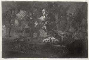 193-0082314 Begravningsgåta, skylt 18 av "Ordspråk" av Francisco Jose de Goya y Lucientes