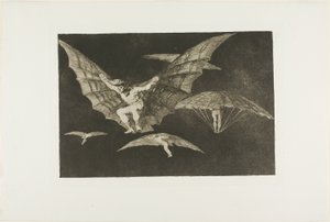 A Way of Flying, från Disparates, publicerad som plåt 13 i Los Proverbios (Ordspråk) av Francisco Jose de Goya y Lucientes
