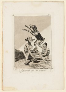 Vänta på att de ska smörja dig, tallrik från "Los Caprichos", 1799 av Francisco de Goya