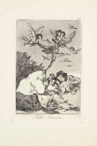Alla kommer att falla (Todos Caeràn) Tallrik 19 från: Los Caprichos av Francisco Jose de Goya y Lucientes
