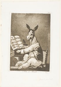 Och så var hans farfar, tallrik 39 från Los Caprichos av Francisco Jose de Goya y Lucientes