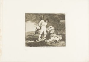 Och det finns ingen hjälp för det, plansch 15 från The Disasters of War av Francisco Jose de Goya y Lucientes