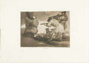 Barbarians!, skylt 38 från The Disasters of War av Francisco Jose de Goya y Lucientes