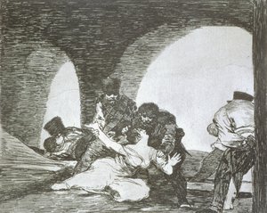 Bitter att vara närvarande, skylt 13 av "The Disasters of War" av Francisco Jose de Goya y Lucientes