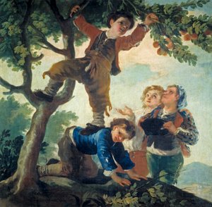 Pojkar som plockar frukt av Francisco de Goya