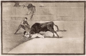 Tjurfäktning: Pepe Hillos olyckliga död av Francisco de Goya
