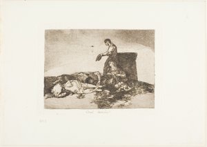 Grym berättelse om ve!, skylt 48 från The Disasters of War av Francisco Jose de Goya y Lucientes