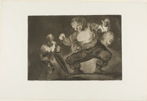 Dancing Giant, från Disparates, publicerad som plåt 4 i Los Proverbios av Francisco Jose de Goya y Lucientes