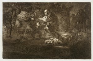 Gud skapar dem och de finner varandra, Los Proverbios 18 av Francisco Jose de Goya y Lucientes