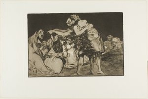 Disorderly Folly, tallrik sju från The Proverbs av Francisco Jose de Goya y Lucientes