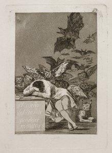 Drömmen om förnuftet producerar monster av Francisco Jose de Goya y Lucientes
