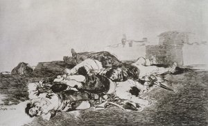 Ännu värre, platta 22 av "The Disasters of War" av Francisco Jose de Goya y Lucientes