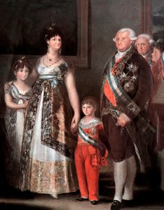 Familj av den spanske kungen Carlos IV, detalj