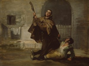Broder Pedro slår El Maragato med kolven på pistolen av Francisco Jose de Goya y Lucientes
