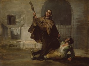 Friar Pedro Clubs El Maragato med pistolkolven, ca 1806 (olja på pannå) av Francisco Jose de Goya y Lucientes