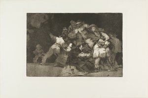 General Folly, tavla nio från The Proverbs av Francisco Jose de Goya y Lucientes