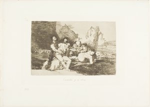 Ta dem väl, och vidare till nästa, tallrik 20 från The Disasters of War av Francisco Jose de Goya y Lucientes