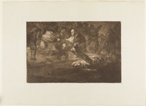 Gud skapar dem och de går samman, tallrik 18 från Los Proverbios av Francisco Jose de Goya y Lucientes