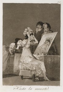 Hasta la muerta från Los Caprichos, publicerad 1799 (etsning, polerad akvatint och torrnål) av Francisco de Goya