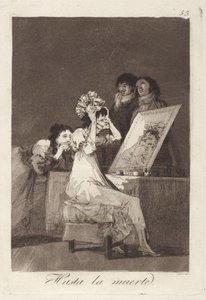 Till döden, plansch 55 ur Los Caprichos av Francisco Jose de Goya y Lucientes