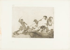 Han förtjänade det, skylt 29 från The Disasters of War av Francisco Jose de Goya y Lucientes