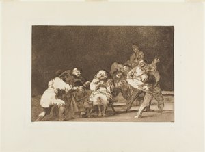 Den som inte gillar dig kommer att förtala dig på skämt, skylt 17 från Los Proverbios av Francisco Jose de Goya y Lucientes