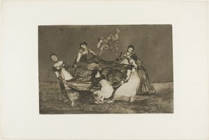 Tyngre än en död åsna, tallrik en från Los Proverbios av Francisco Jose de Goya y Lucientes