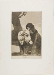Hush, tallrik 28 från Los Caprichos av Francisco Jose de Goya y Lucientes