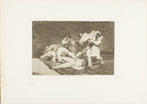 Det blir samma sak, skylt 21 från The Disasters of War av Francisco Jose de Goya y Lucientes