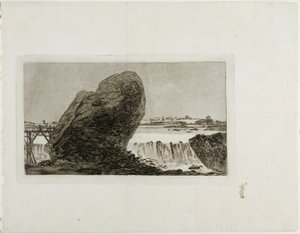 Landskap med vattenfall av Francisco Jose de Goya y Lucientes