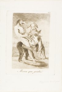 Titta så högtidliga de är!, tallrik 63 från Los Caprichos av Francisco Jose de Goya y Lucientes