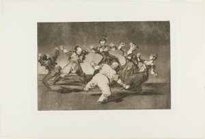 Merry Folly, från Disparates, publicerad som plåt 12 i Los Proverbios av Francisco Jose de Goya y Lucientes