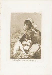 Kan inte eleven veta mer?, skylt 37 från Los Caprichos av Francisco Jose de Goya y Lucientes