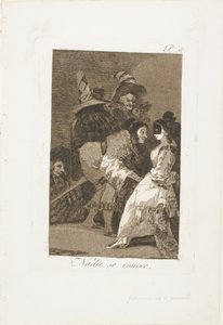 Ingen känner sig själv, tallrik sex från Los Caprichos av Francisco Jose de Goya y Lucientes