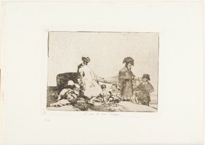 Kanske är de av en annan ras, skylt 61 från The Disasters of War av Francisco Jose de Goya y Lucientes