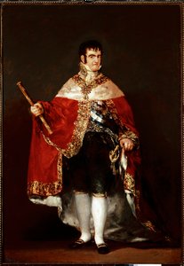 Porträtt av kung Ferdinand VII i kunglig dräkt (olja på duk, ca 1815) av Francisco de Goya