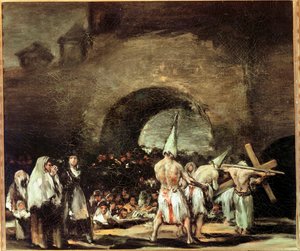 Procession av flagellanter nära en valvbåge (målning på duk) av Francisco Jose de Goya y Lucientes