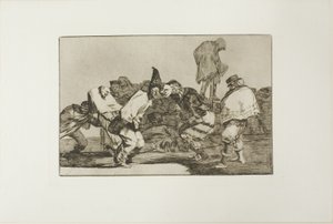 Gläd dig, Carnival, for Tomorrow You will Be Ashes, tallrik 14 från Los Proverbios av Francisco Jose de Goya y Lucientes