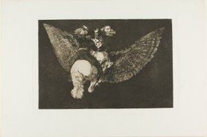 Försaka vännen som täcker dig med sina vingar och biter dig med sin näbb, tallrik fem från Los Proverbios av Francisco Jose de Goya y Lucientes