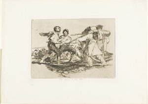 Rätt eller fel, tallrik två från The Disasters of War av Francisco Jose de Goya y Lucientes