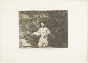 Sad Forebodings of What is Going to Happen, tavla ett från The Disasters of War av Francisco Jose de Goya y Lucientes
