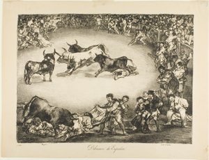 Spanish Entertainment, från The Bulls of Bordeaux av Francisco Jose de Goya y Lucientes