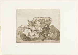 Strange Devotion!, skylt 66 från The Disasters of War av Francisco Jose de Goya y Lucientes