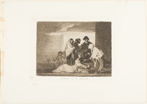 Tack vare Millet, skylt 51 från The Disasters of War av Francisco Jose de Goya y Lucientes