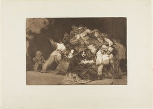En katts klor och en hängiven persons klänning - på samma sätt som lasten ofta är klädd i dygdens dräkt, plansch nio ur Los Proverbios av Francisco Jose de Goya y Lucientes