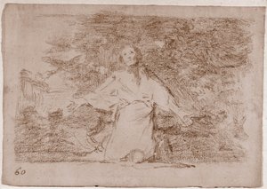 The Disasters of War: Dystra föraningar om vad som kommer att hända (förberedande ritning av Francisco de Goya
