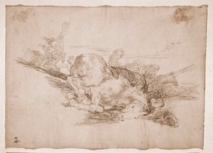 Krigets katastrofer: Det händer alltid (förberedande ritning av Francisco de Goya