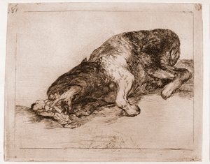 The Disasters of War: Proud Monster! (etsning från förberedande ritning av Francisco de Goya